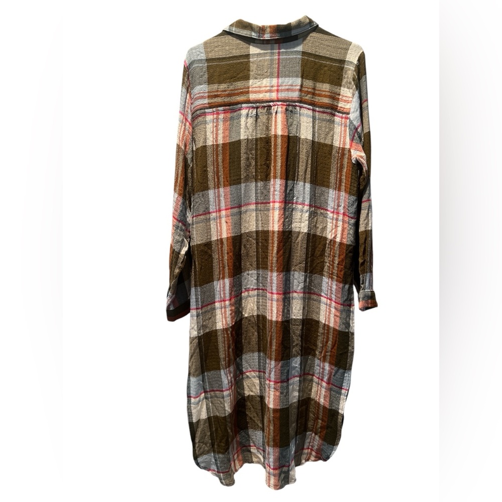 ANTHROPOLOGIE | PILCRO Slide slit plaid tunic Medium - Picture 3 of 9